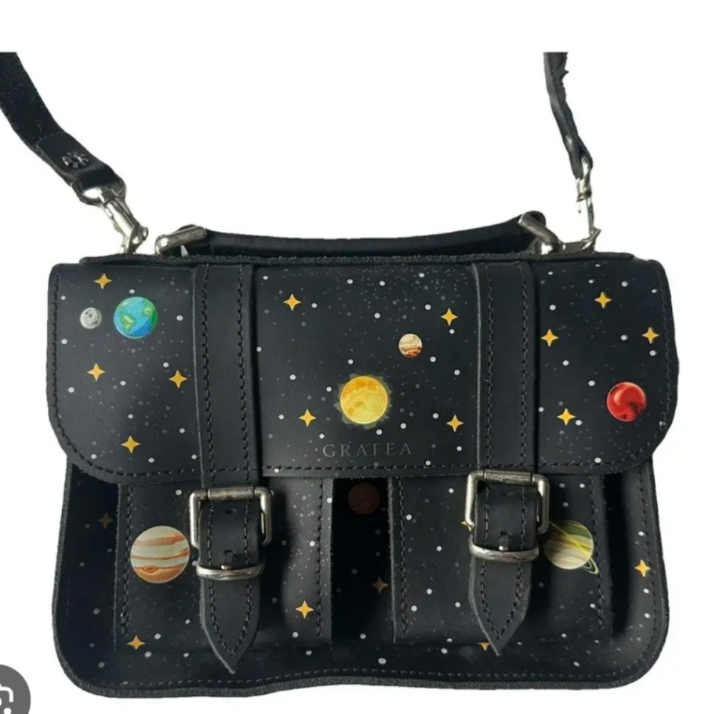 GRAFEA Solar System Black Mini Satchel